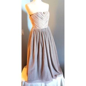 Alice+Olivia Tulle Maxi Gown Dress Size 4 Gray Mouve MSRP $997.00